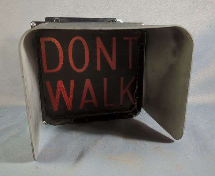 Vintage "Don't Walk" Traffic Light Signal image