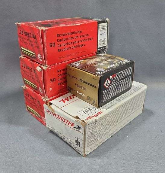 RUAG Ammotec GmbH .38 Spl Ammo, Approx Qty 129 Rds, And Winchester And Federal Premium .38 Spl+P Ammo, Approx Qty 50 Rds, Local Pickup Only image