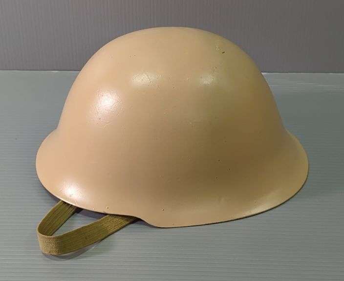 Helmet With Russian Writing On Sweat Band And Straps image