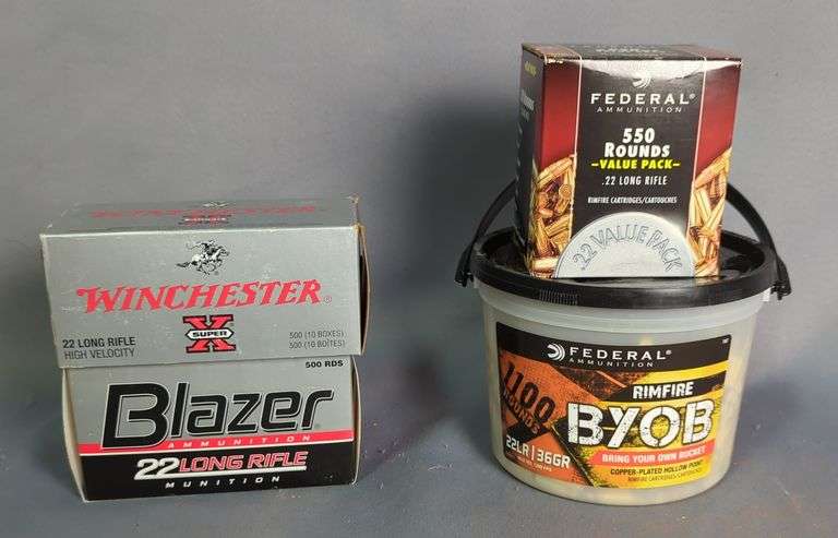 Federal And Blazer .22 LR Ammo, Approx 2650 Rds, Local Pickup Only image