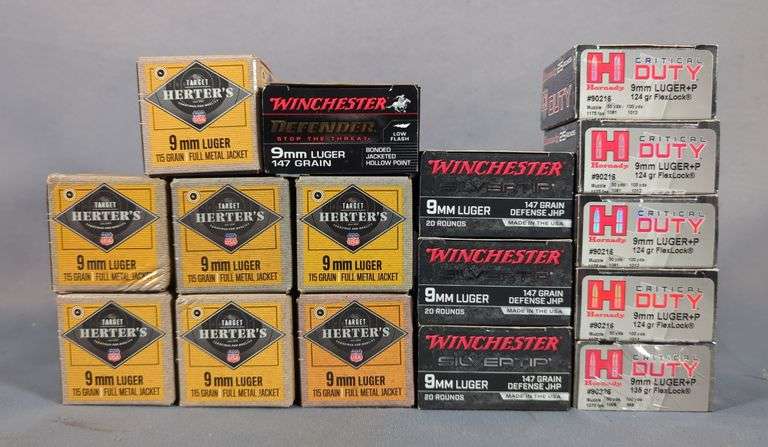 Herter's, Hornady Critical Duty, Winchester Defender, And Winchester Silvertip 9mm Luger Ammo, Approx 555 Rds, Local Pickup Only image