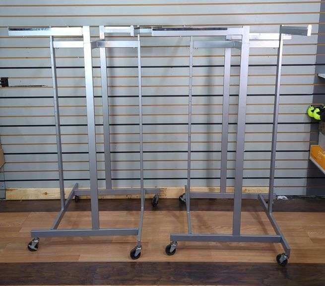Rolling 4-Arm Clothing Racks, Qty 2 image