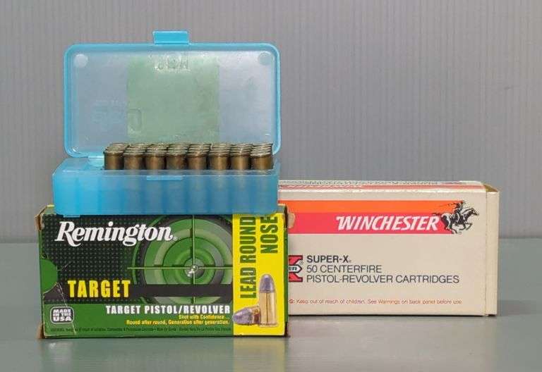 Winchester Super X, Remington, And Peters .38 S&W Ammo, Approx 80 Rds And 59 Empty Brass, Local Pickup Only image