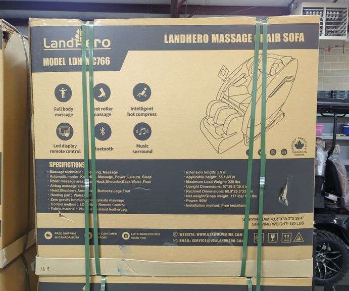 2025 Landhonor LDH-MG766 Massage Chair Sofa, Unused, See Lot #213 For Pictures Of Massage Chair Unboxed image