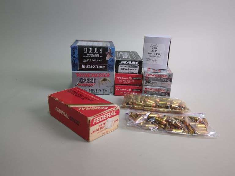 Winchester, Federal, 380 Auto Approx Qty 345, .38 Special 357 Mag Approx Qty 37, And 12ga Ammo Approx Qty 50 image