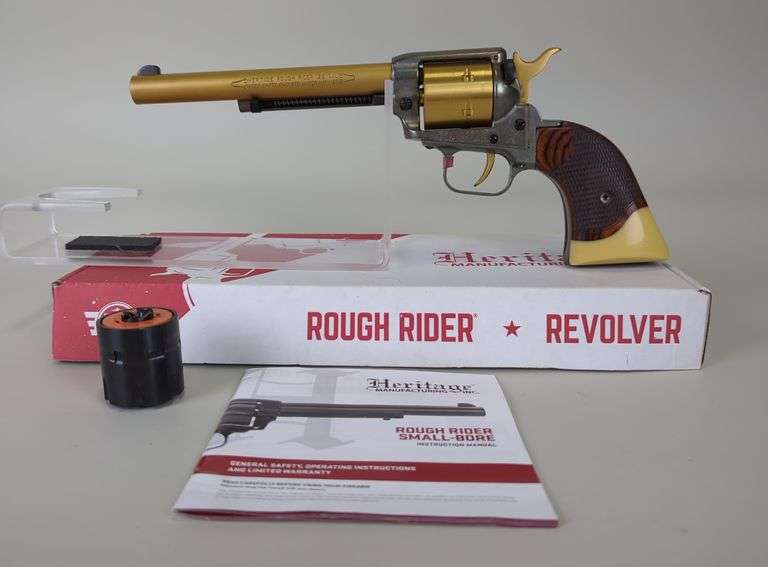 Heritage Rough Rider .22 WMR 6-Shot Revolver SN# 1BH512707, With Extra .22 LR Cylinder, Paperwork, In Box image