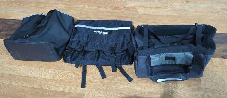 Bicycle Panniers, Qty 3, Brands Include Pyramid Pro and Unbranded image