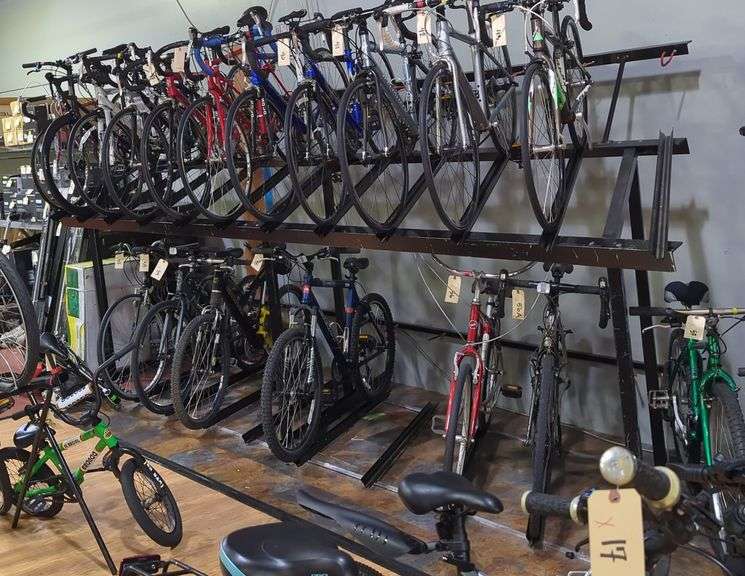 Multi-Tier Bicycle Rack, Approx 78" x 204" x 60" image