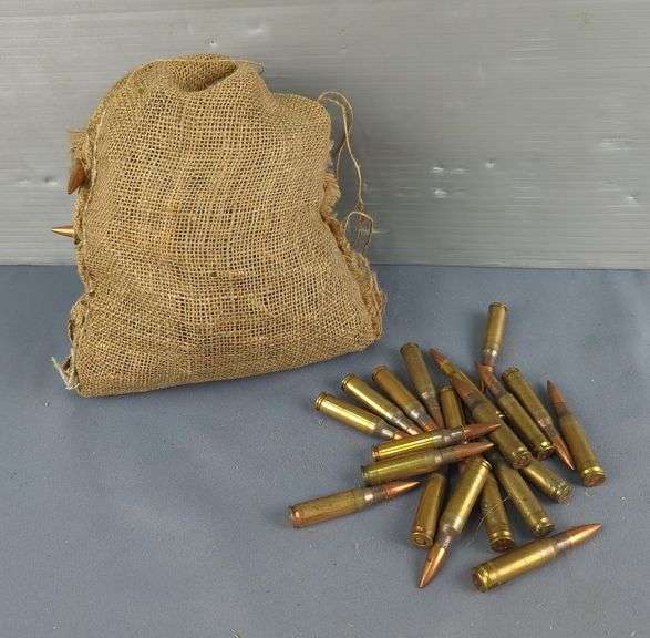 308 Winchester Ammo in Burlap Bag, Approx 200 Rds, Local Pick Up Only image