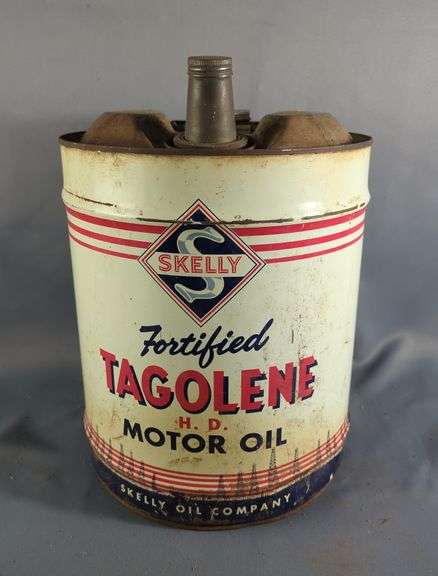 Skelly Tagolene Motor Oil Five Gallon Metal Can image