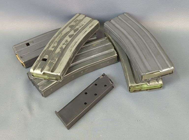 5.56 Cal Metal Mags, Qty 5, Brands Include OKay, Brownells, And More, And Colt .45 Auto Metal Mag image
