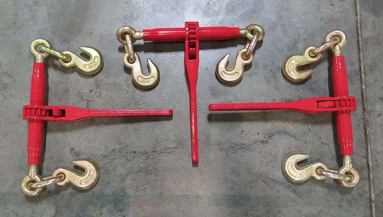 Ratchet Load Binder 3/8"-1/2" With Hooks, Qty 3 image