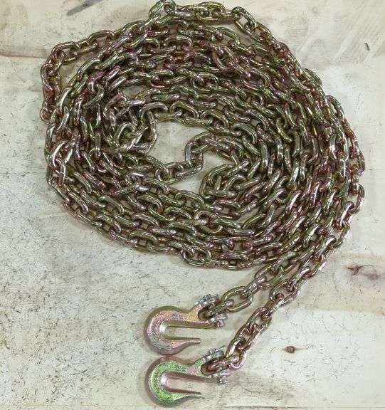 Heavy Duty 5/16" Tow Chain With Forged Steel Hooks image