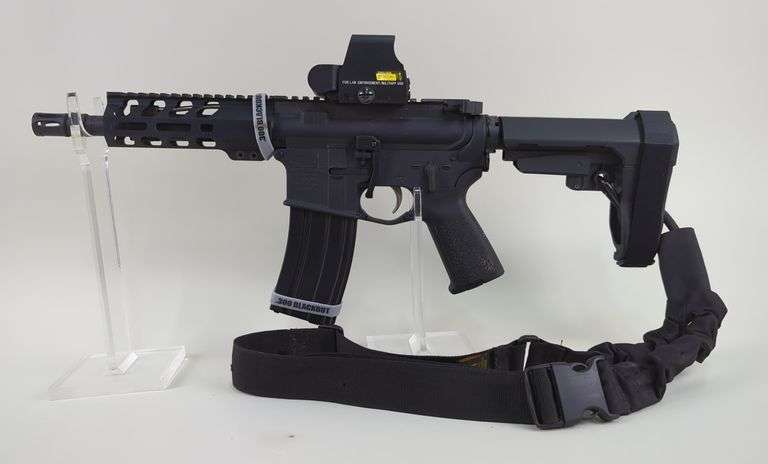 Anderson Manufacturing AM-15 .300 Blackout Pistol SN# 18140616, Red/Green Sight, Adjustable Brace image