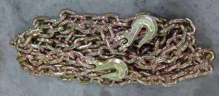 Heavy Duty 3/8" Tow Chain With Forged Steel Hooks image