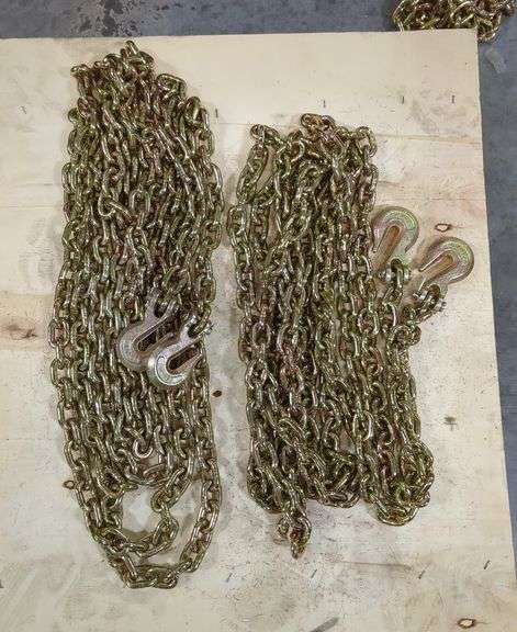 Heavy Duty 5/16 Tow Chains With Forged Hooks, Qty 2 image