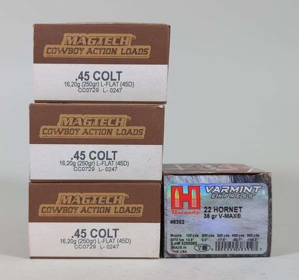 Ammunition Assortment, Including Hornady .22 Hornet, Magtech .45 Colt, And Twin Cities 5.56mm Blanks, Approx 195 Rds Total, Local Pickup Only image