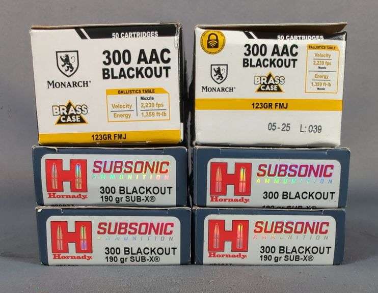 Monarch And Hornady 300 Blackout Ammo, Approx 180 Rds, Local Pickup Only image