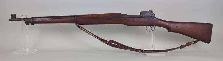 Eddystone US Model of 1917 30-06 Sprg Bolt Action Rifle SN# 436280, Flaming Bomb On Receiver And Bbl, Dated 2-18, Leather Sling image
