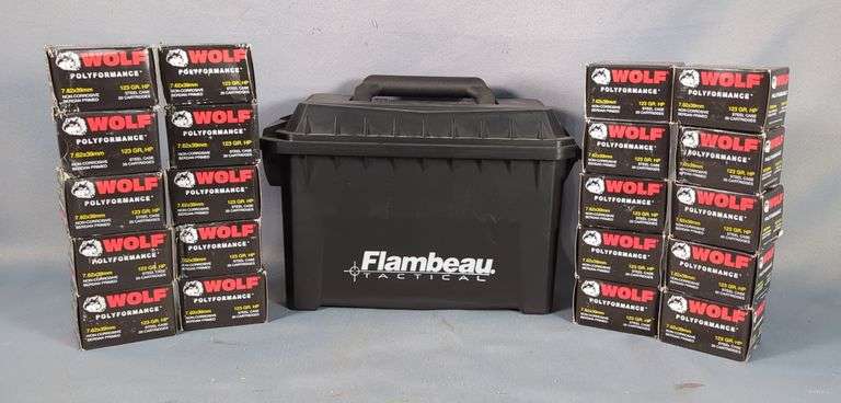 Wolf 7.62x39 Ammo, Approx 400 Rds, In Flambeau Ammo Can, Local Pickup Only image