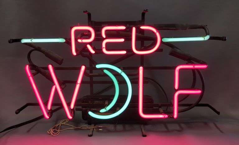 Red Wolf Beer Neon Sign image