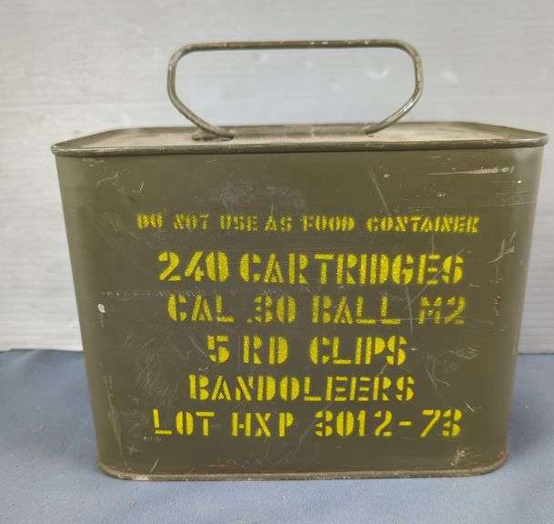 Military Surplus .30 Cal M2 Ball Ammo Can, Approx 240 Cartridges, Local Pick Up Only image