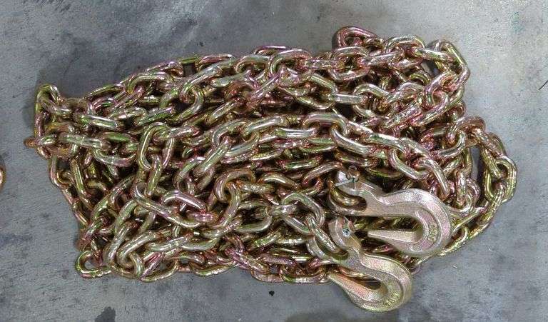 Heavy Duty 5/16" Tow Chain With Forged Steel Hooks image