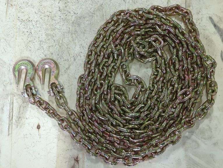 Heavy Duty 5/16" Tow Chain With Forged Steel Hooks image