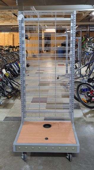 Metal and Wood Rolling Retail Display End Cap image