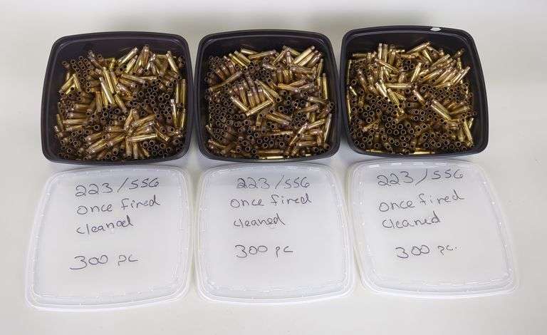 .223 Rem Empty Brass, Once Fired, Cleaned, Approx Qty 900 image