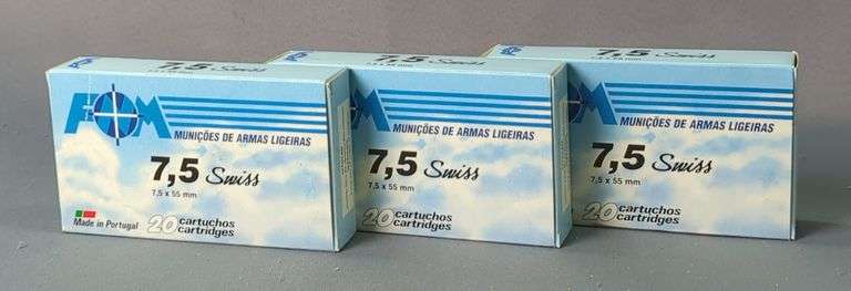 7.5x55mm Swiss Ammo, Approx 60 Rds, Local Pickup Only image