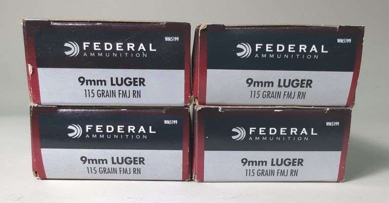 Federal 9mm Luger Ammo, Approx 200 Rds, Local Pickup Only image
