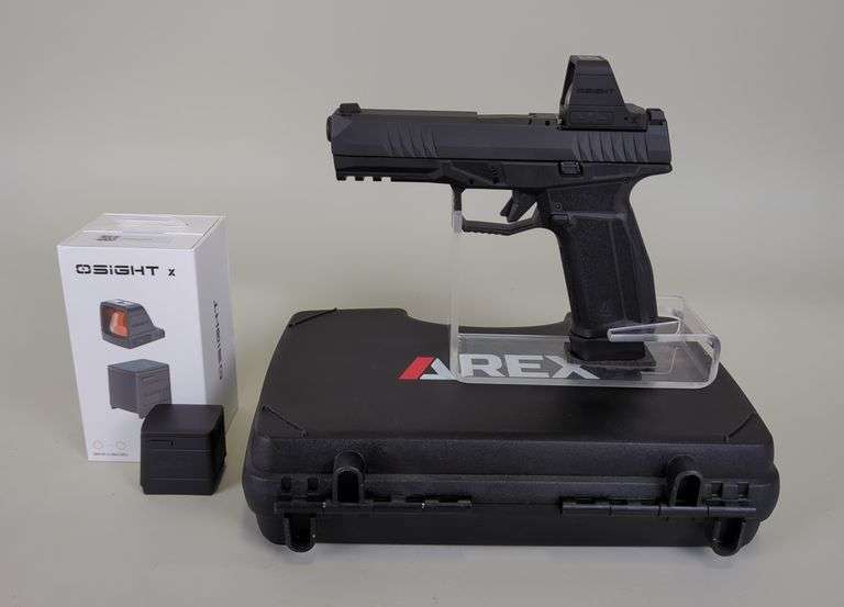AREX / Slovenia / Global Ordnance Delta L 9x19  Pistol SN# G11744 Gen 2, Osight Red Dot Sight With Box, Paperwork, Backstraps, And More, In Hard Case image