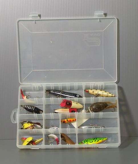Fishing Lures, Brands Include Heddon, C.C.B. Co, And More, In Plano Organizer image