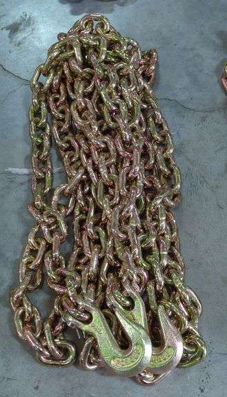 Heavy Duty 3/8" Tow Chain With Forged Steel Hooks image
