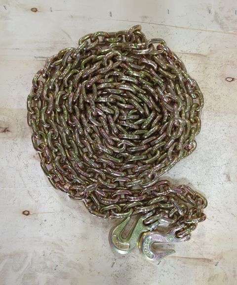 Heavy Duty 3/8" Tow Chain With Forged Steel Hooks image