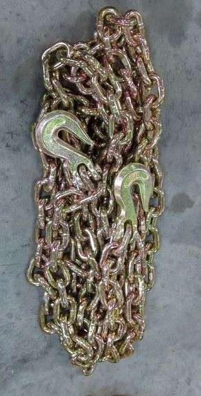 Heavy Duty 3/8" Tow Chain With Forged Steel Hooks image