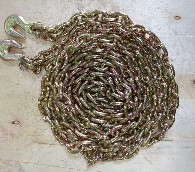 Heavy Duty 3/8" Tow Chain With Forged Steel Hooks image