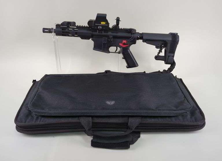 Franklin Armory FAI-15 .300 Blackout Pistol SN# A-33691, Red/Green Sight, Flip-Up Peep Sights, Nylon Shoulder Strap, No Mag, Adjustable Brace, In Soft Case image