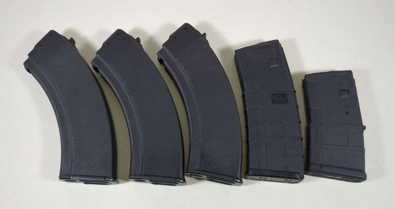 CAI 7.62x39 Magazines, Qty 3, Pmag 20 Gen M3 5.56x45 Magazine And Promag 5.56x45 Magazine image