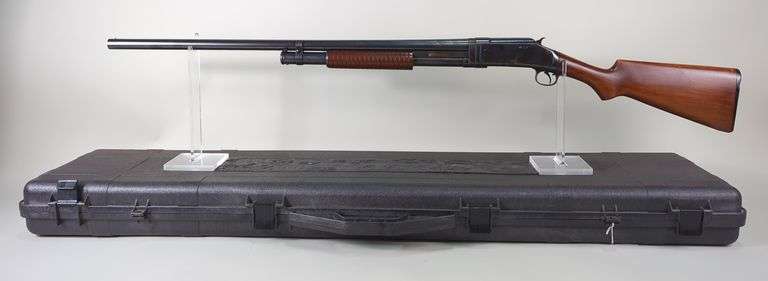 Winchester 97 12 ga Shotgun SN# 794019, Full Choke, 30" Bbl, Chipped Butt Stock And Butt Plate, In Hard Case image