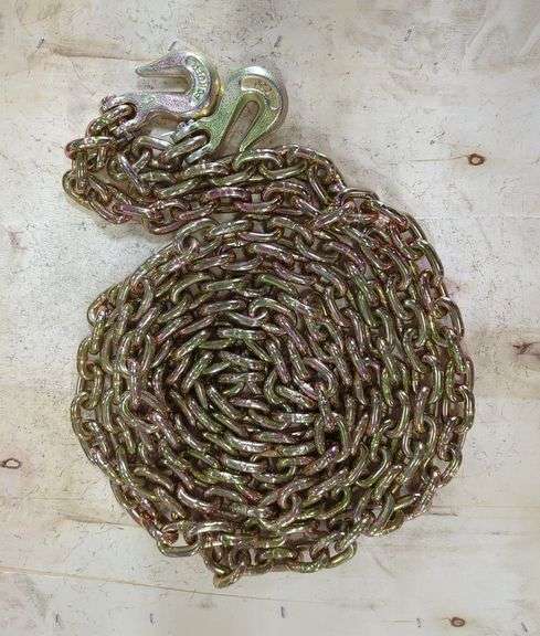 Heavy Duty 3/8" Tow Chain With Forged Steel Hooks image