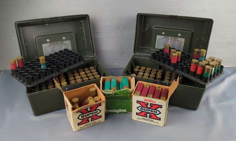 Western Super X and Remington Shotgun Shells, Approx 170 Rds, Including 2 Hard Cases, Local Pick Up Only image