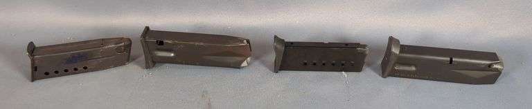 Lorcin 9mm 13 Round Mag, 9mm 10 Round Metal Mag, Beretta PB 9 Para Mag, And 9mm Metal Mag image