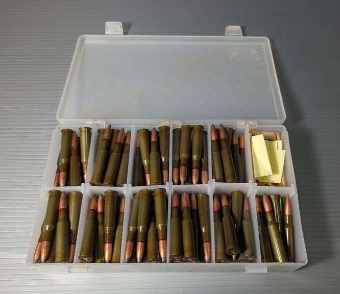Russian 7.62x54R Ammo, Approx 110 Rds, In Plastic Organizer, Local Pickup Only image