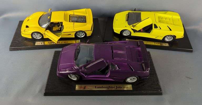 Maisto Diecast Model Cars: Ferrari F50 & Lamborghini Jota and Diablo image