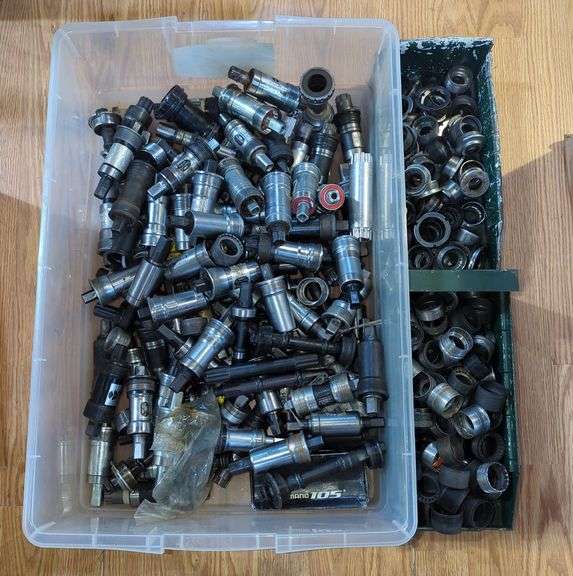Bicycle Bottom Bracket Parts, Contents Of 3 Bins image