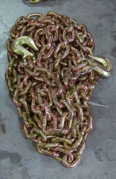 Heavy Duty 3/8" Tow Chain With Forged Steel Hooks image