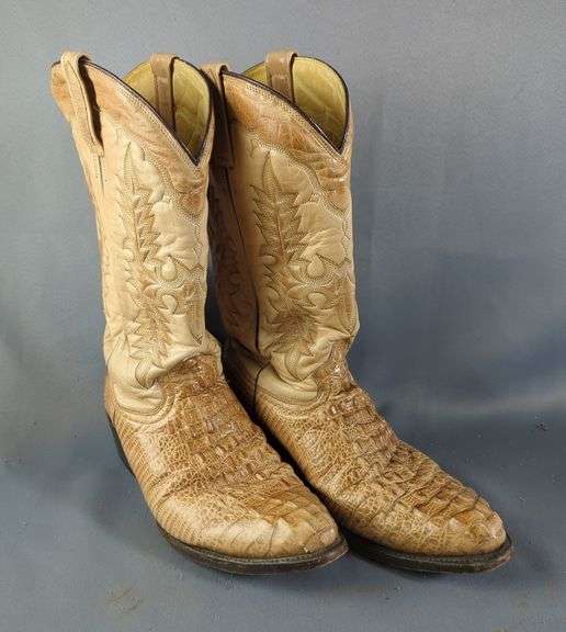 Lizard Skin Mens Cowboy Boots, Size 10.5 image