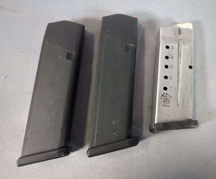 Glock And Smith & Wesson 9mm Mags, Total Qty 3 image